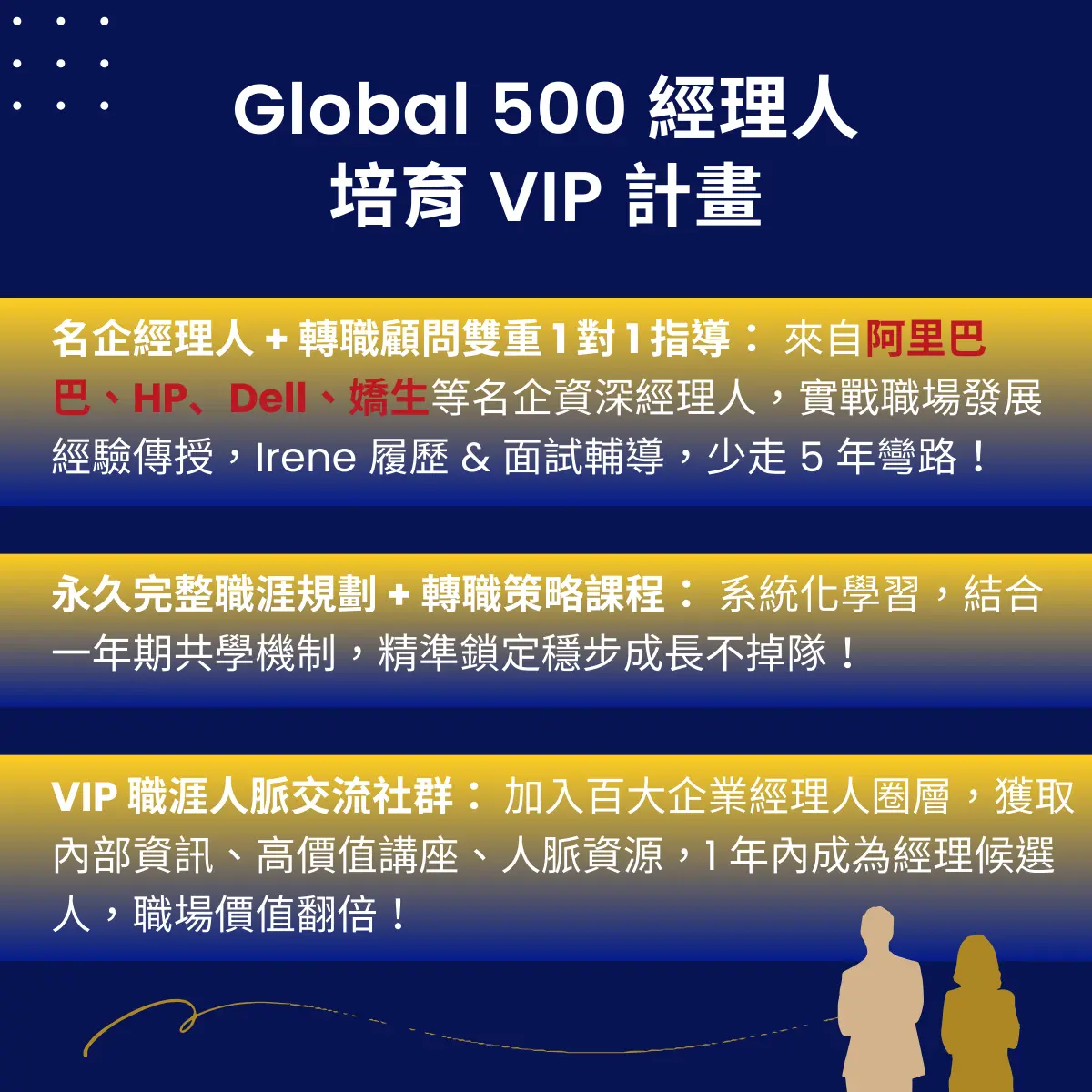 轉職升職加速器 - Global 500 經理人培育 VIP 計畫