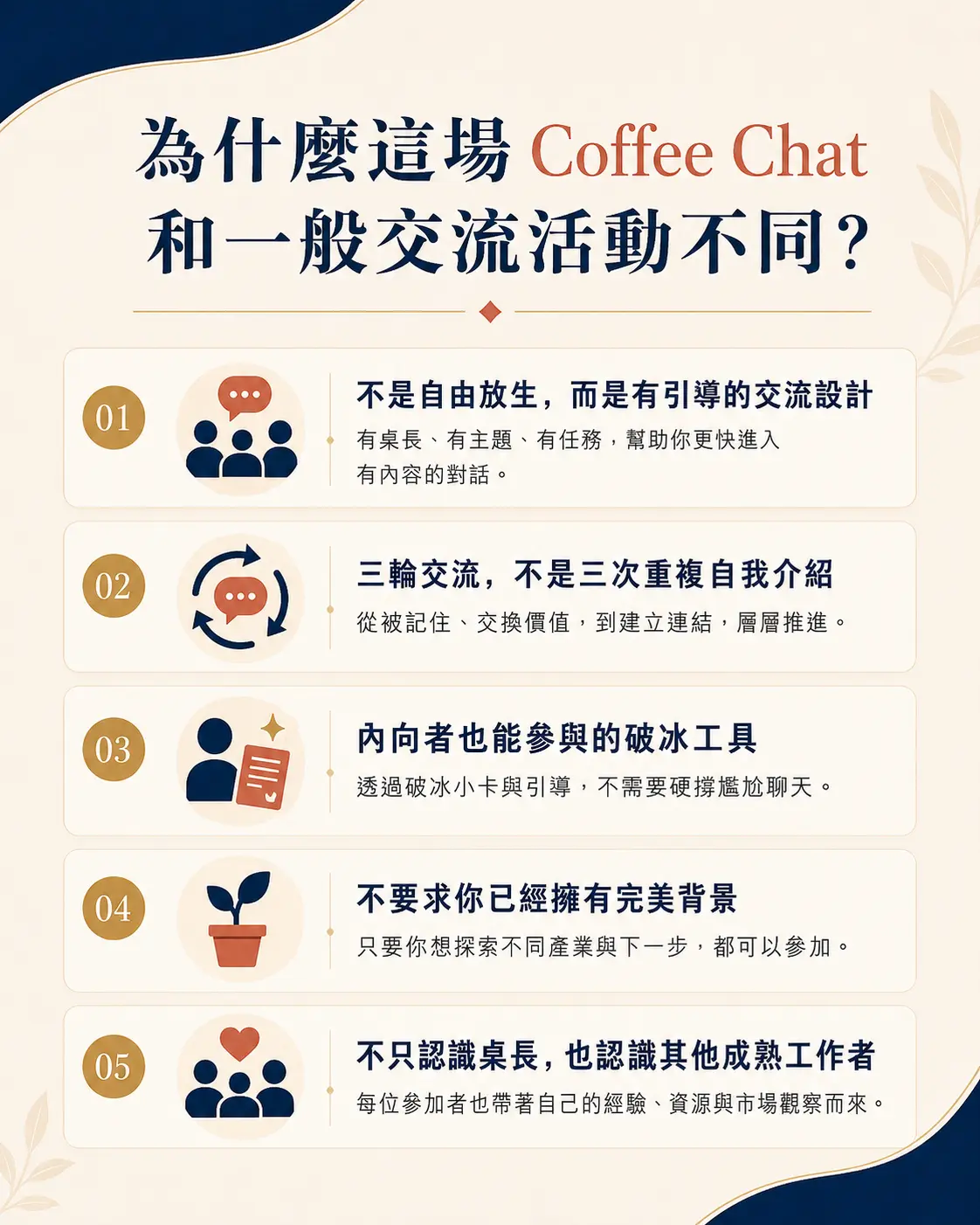 台北實體小聚|跨產業職涯交流 Coffee Chat 實戰小聚