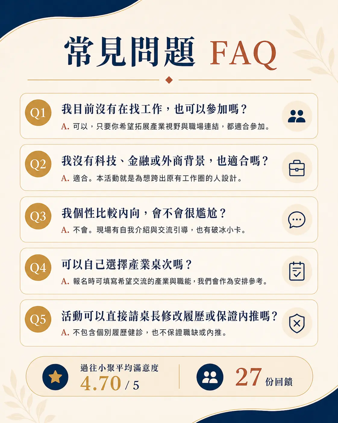 台北實體小聚|跨產業職涯交流 Coffee Chat 實戰小聚