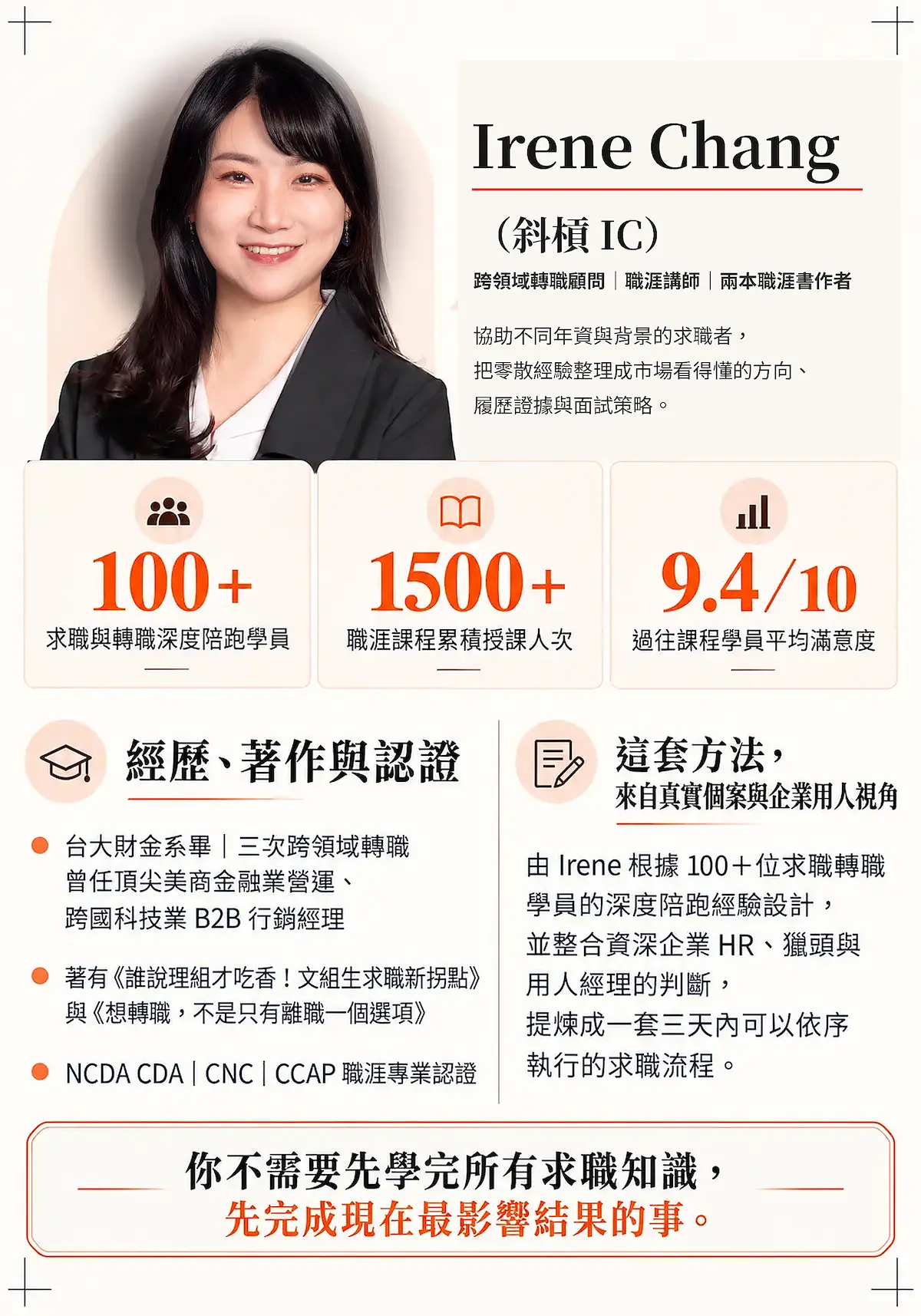 72 小時求職重啟計畫|極速求職行動課|講師介紹